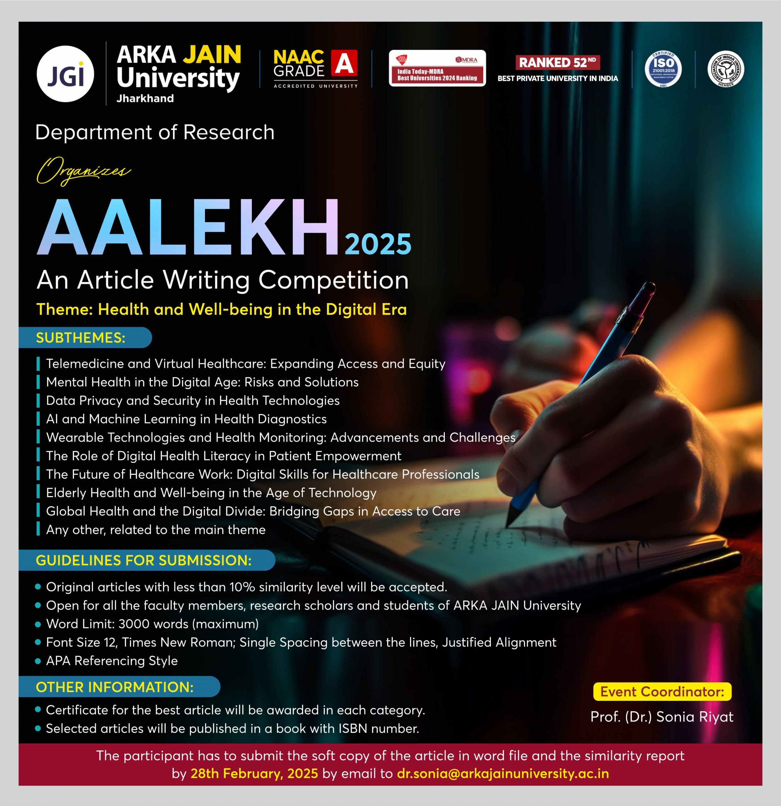 Aalekh 2025: An Article Writing Competition