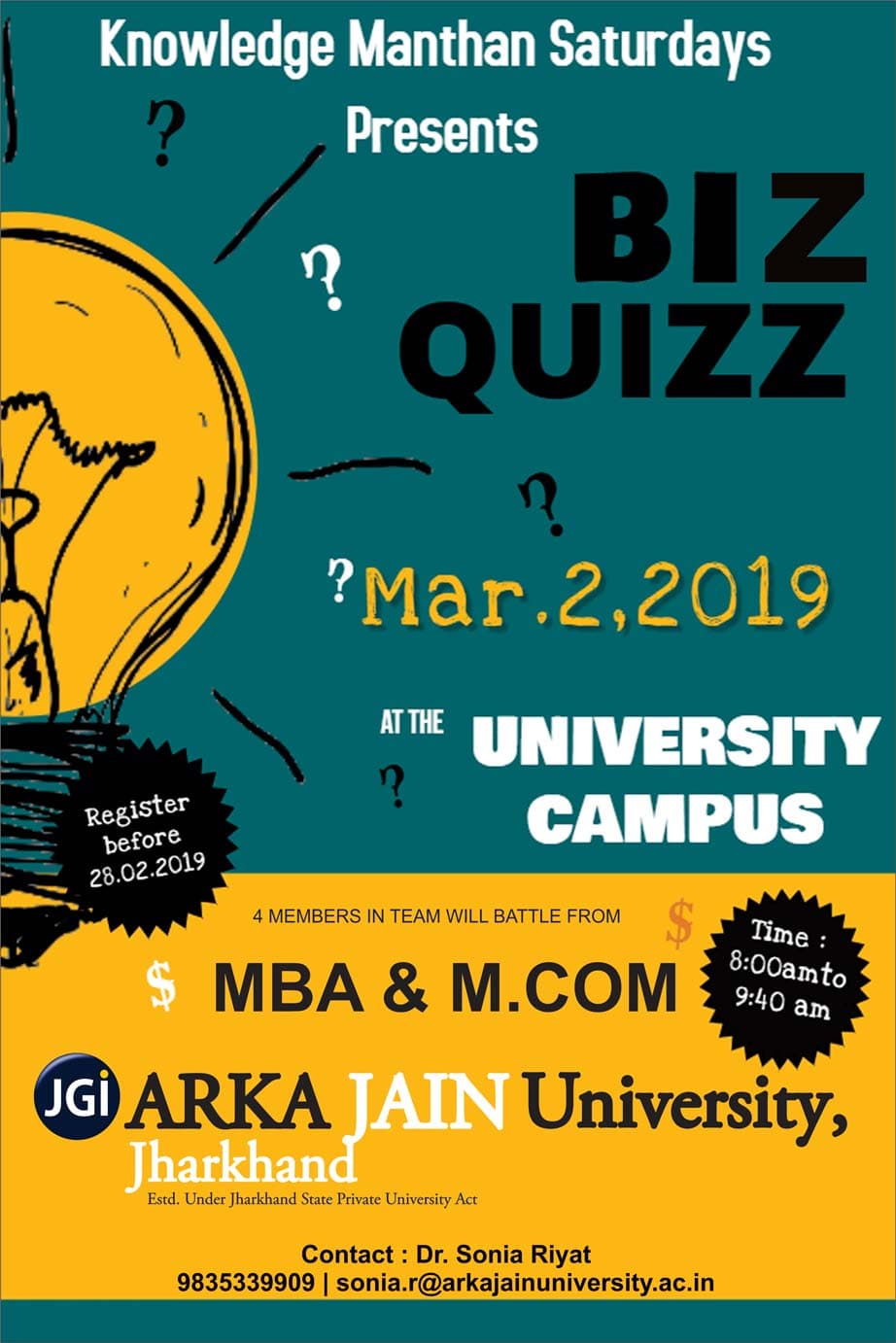 BIZ QUIZZ 2nd March 2019