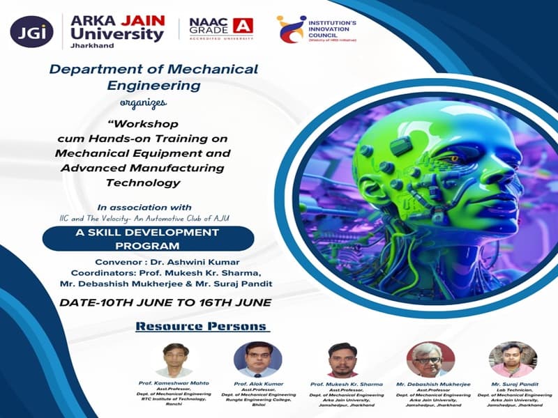 Workshop Cum Hands-on Training on Mechanical Equipment and Advanced Manufacturing Technology