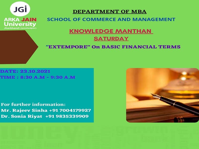 Extempore On Basic Financial Terms