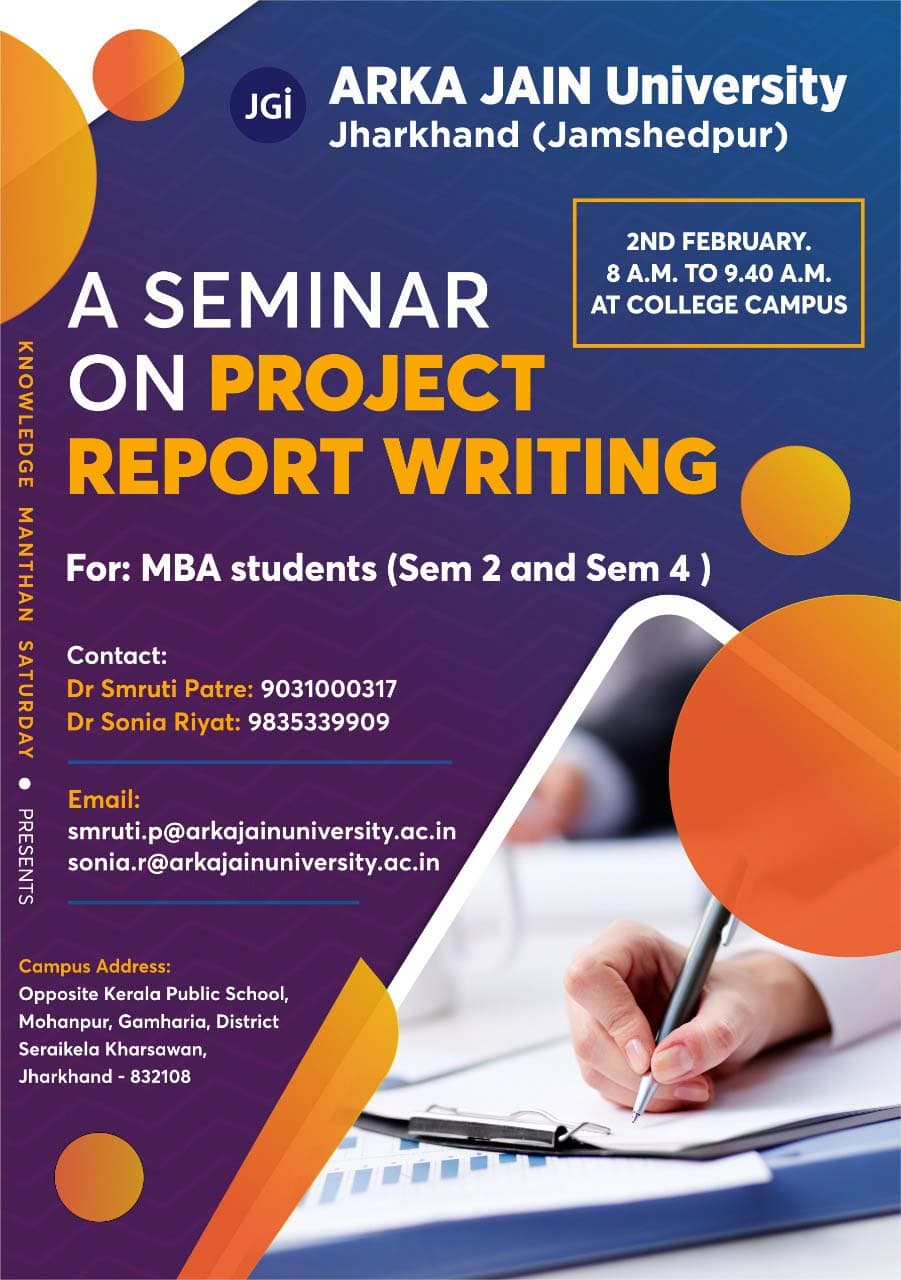 A Seminar on Project Report Writing Held on 2nd Feb 2019