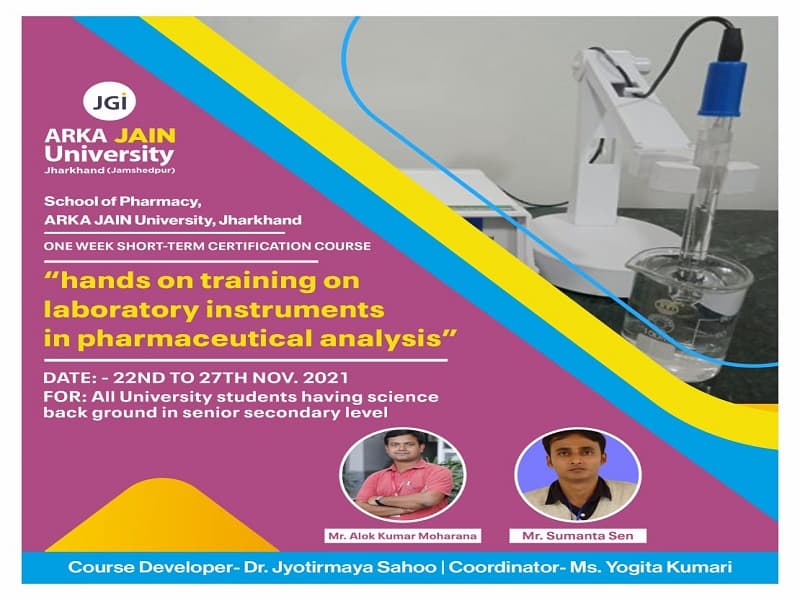 Hands on Training on Laboratory Instruments in Pharmaceutical Analysis