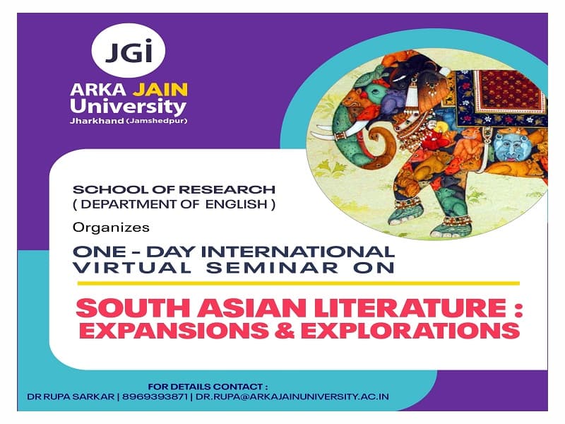 International Virtual Seminar on South Asian Literature: Expansions & Explorations