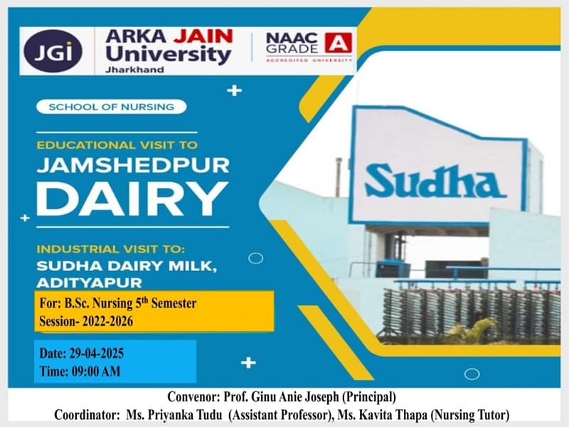 Educational Visit to Sudha Milk Dairy, Adityapur