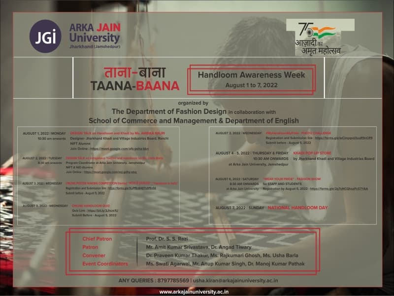 Taana-Baana : Handloom Awareness Week