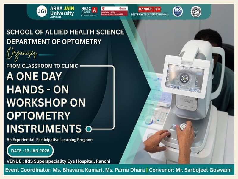 One Day Hands-on Workshop on Optometry Instruments