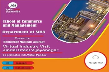 Virtual Industry Visit Jindal Steel Vijayanagar