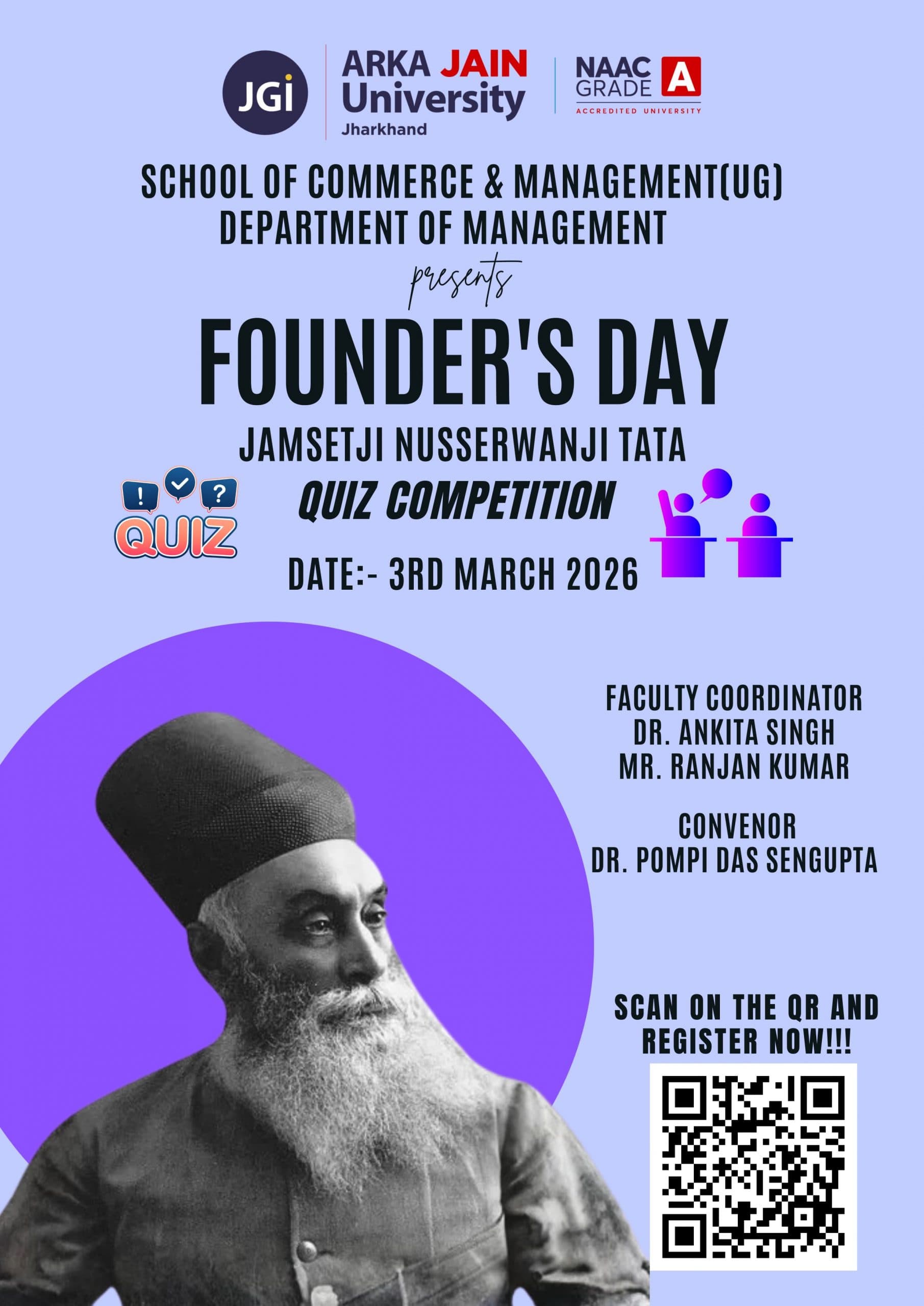Founder’s Day Jamsetji Nusserwanji Tata Quiz Competition
