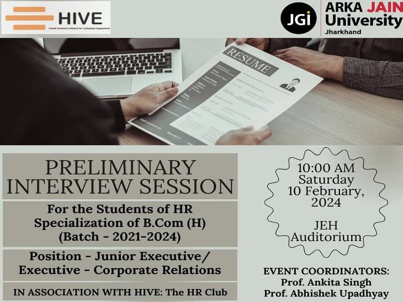 Preliminary Interview Session