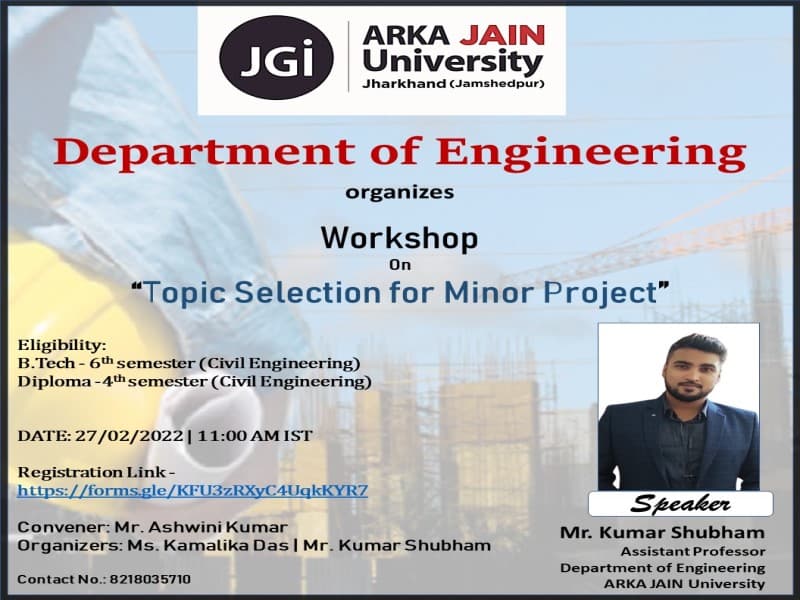Workshop on Topic Selection For Minor Project