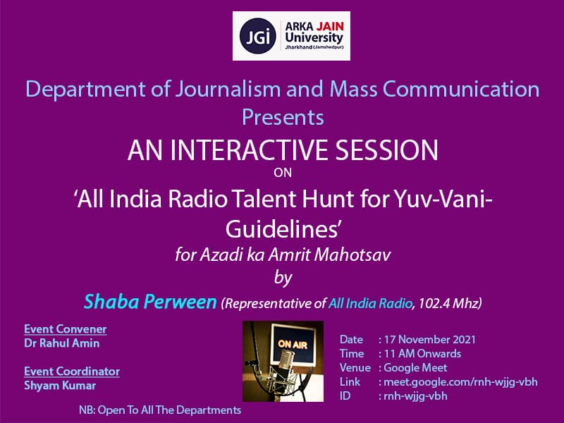 All India Radio Talent Hunt for Yuv-Vani-Guidelines