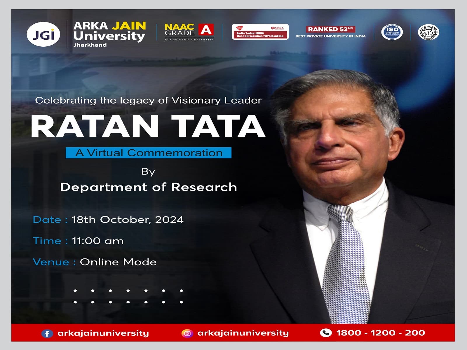 Celebrating The Legacy Of Visionary Leader Ratan Tata.