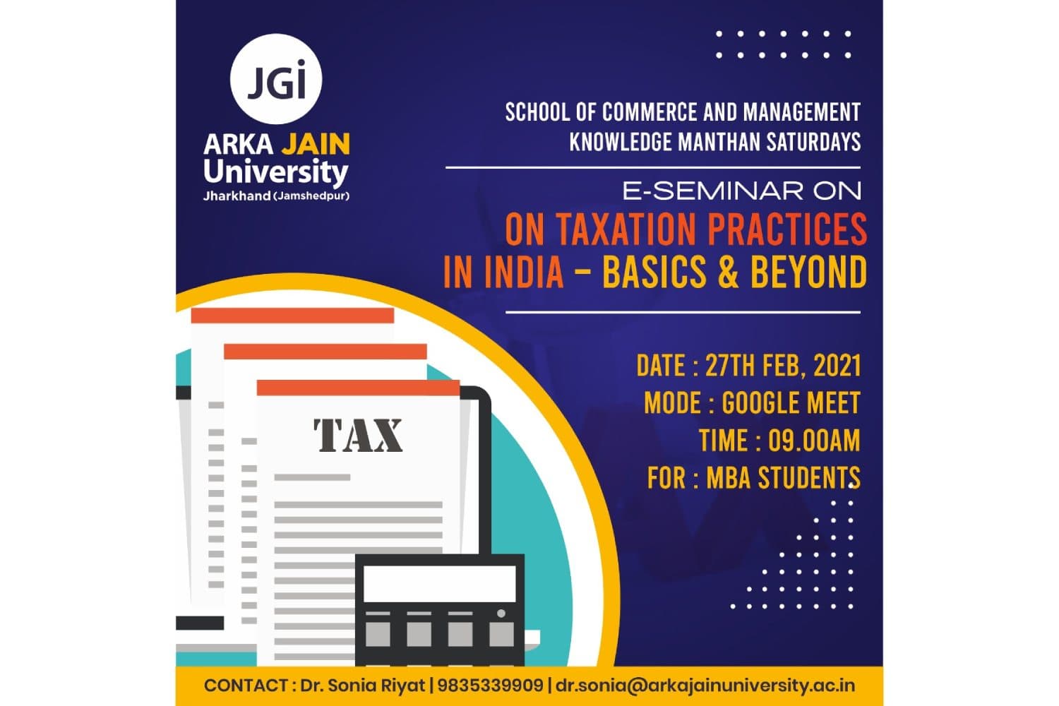 E-Seminar On Taxation Practices In India – Basics & Beyond