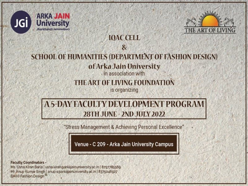 The Art Of Living Foundation 5-Days FDP Program