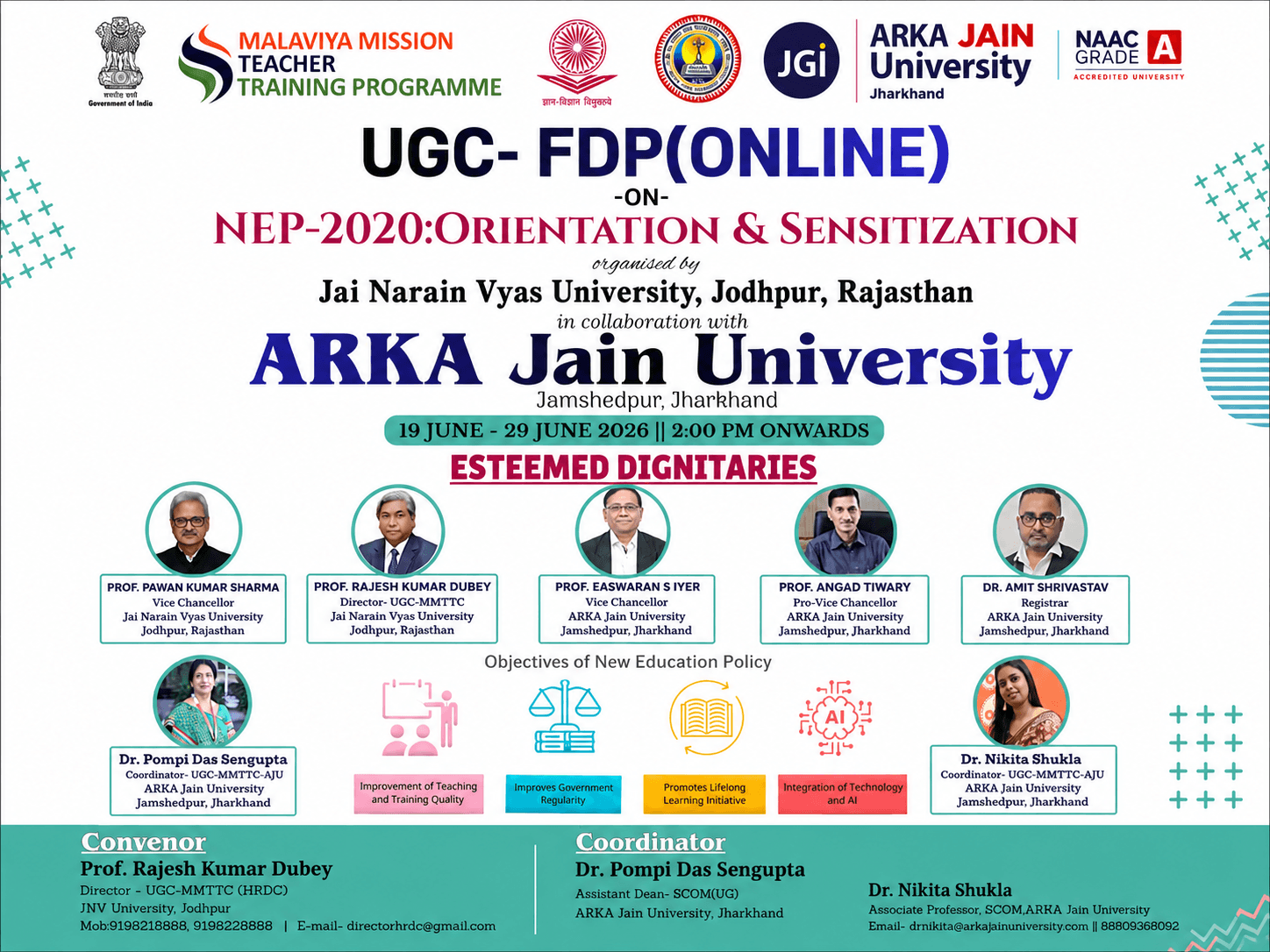 FDP Online NEP 2020: Orientation & Sensitization