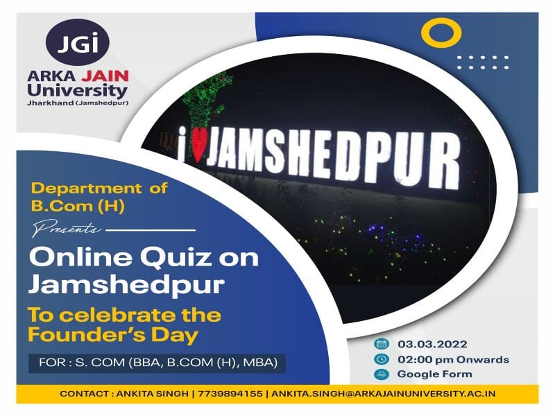 Online Quiz On Jamshedpur To Celebrate The Founder’s Day