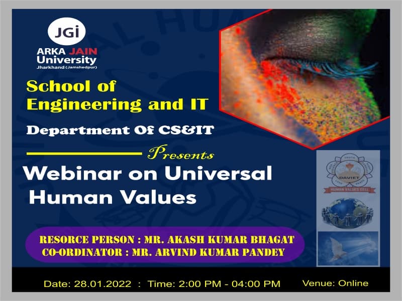 Webinar on Universal Human Values