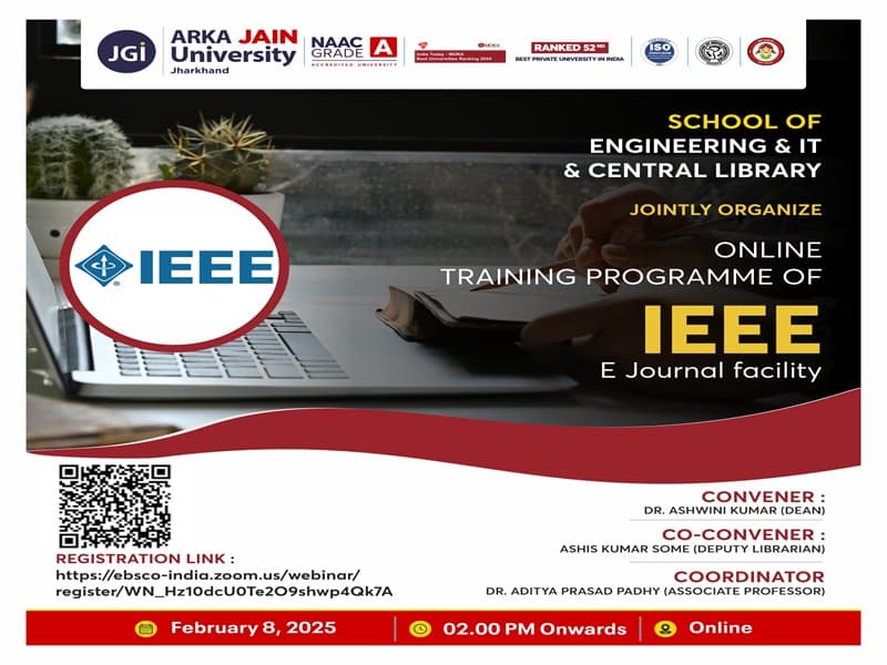 Re: IEEE XPLORE (ASPP) e-journals online training programme on 08/02//2025 at 2 PM