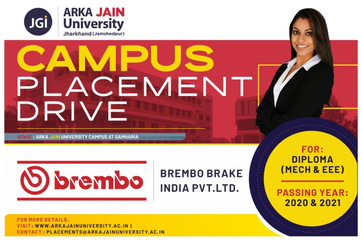 “Placement Drive For Diploma Passing Year 2020 – 2021”