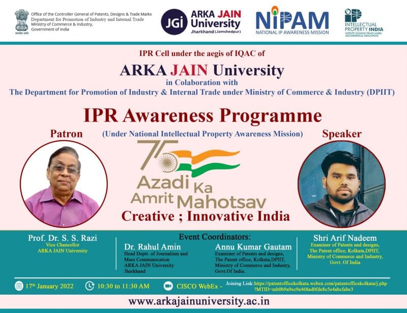 IPR Awareness Programme : Creative Innovative India