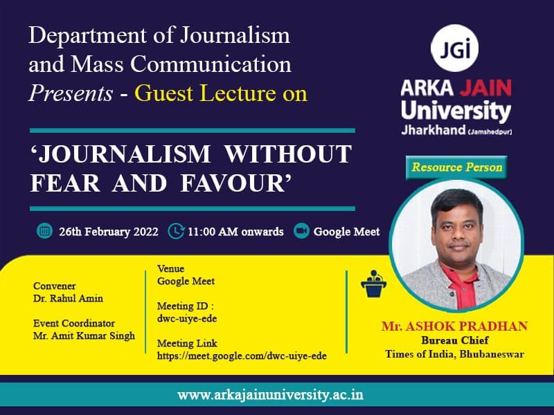Journalism Without Fear And Favour