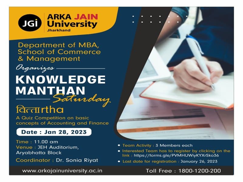 Vittartha: Quiz Competition On Basic Concepts Of Accounting And Finance