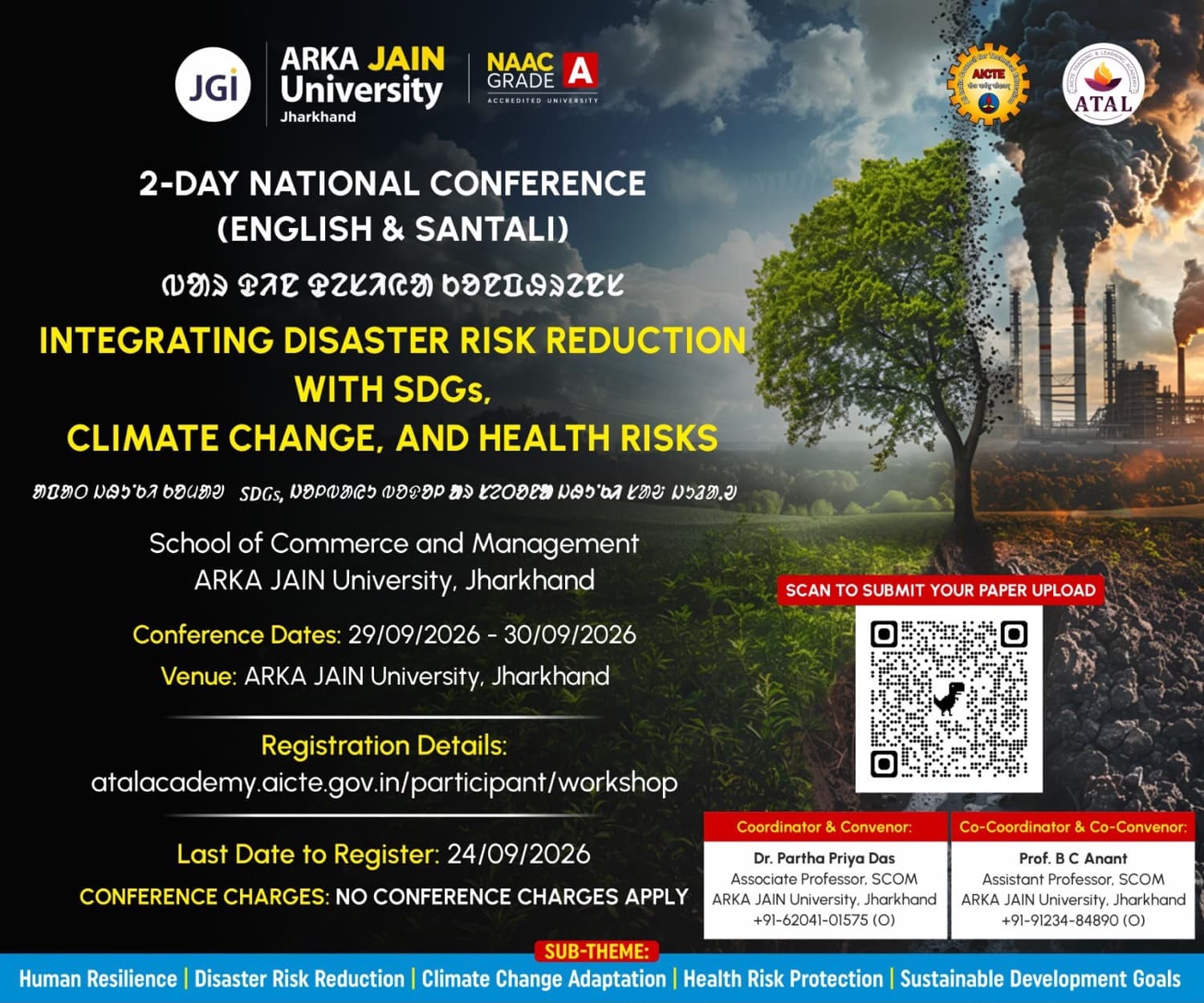 2-Day National Conference on Integrating Disaster Risk Reduction With SDGs, Climate Change, And Health Risks.