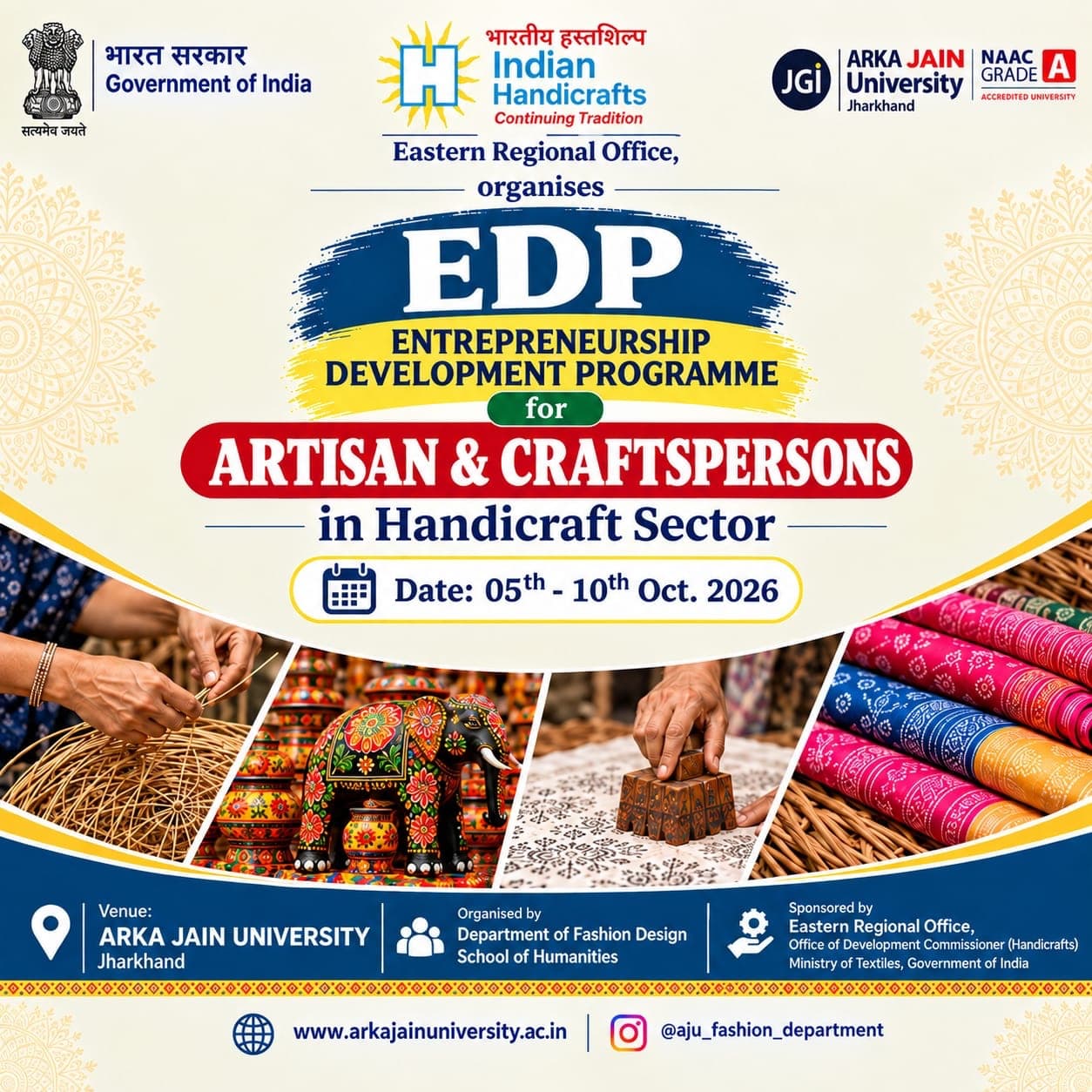 EDP for Artisan & Craftspersons in Handicraft Sector