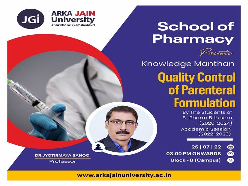 Quality Control of Parenteral Formulations
