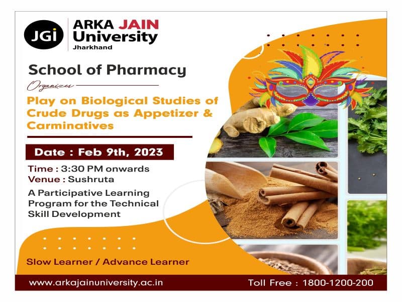 Play On Biological Studies Of Crude Drugs As Appetizer & Carminatives