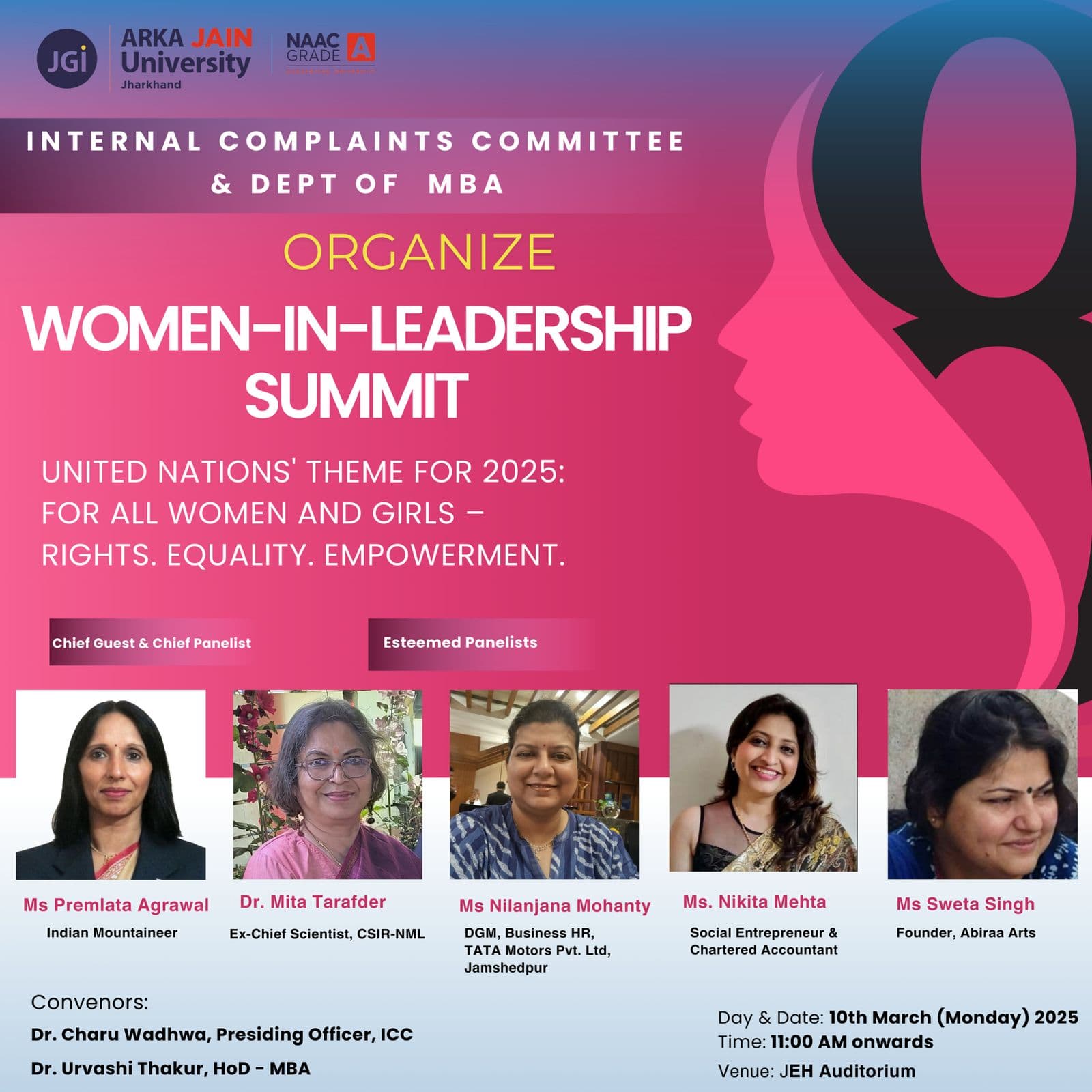 Poster Update on Women-in-Leadership Summit