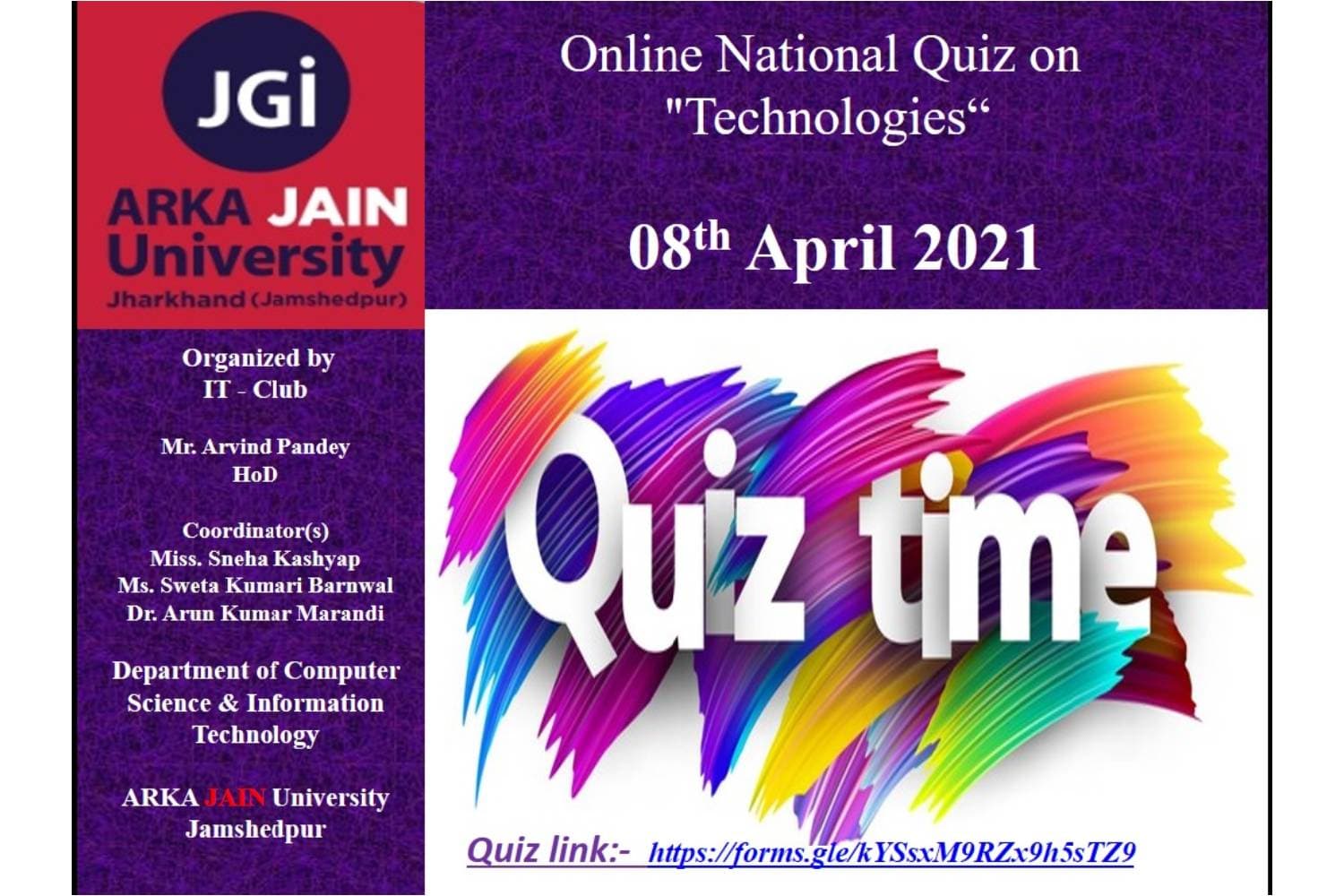 Online National Quiz On “Technologies”