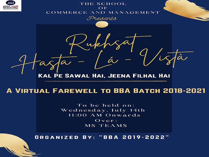 Rukhsat : A Virtual Farewell To BBA Batch 2018 – 2021