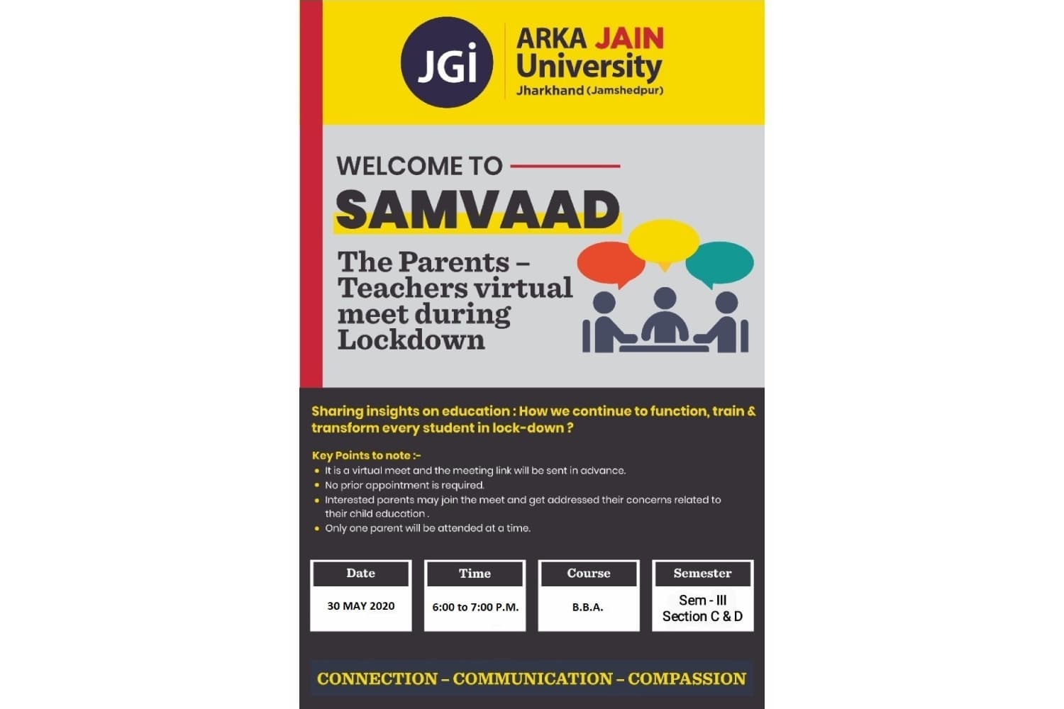 SAMVAAD – BBA Sem III Section C & D