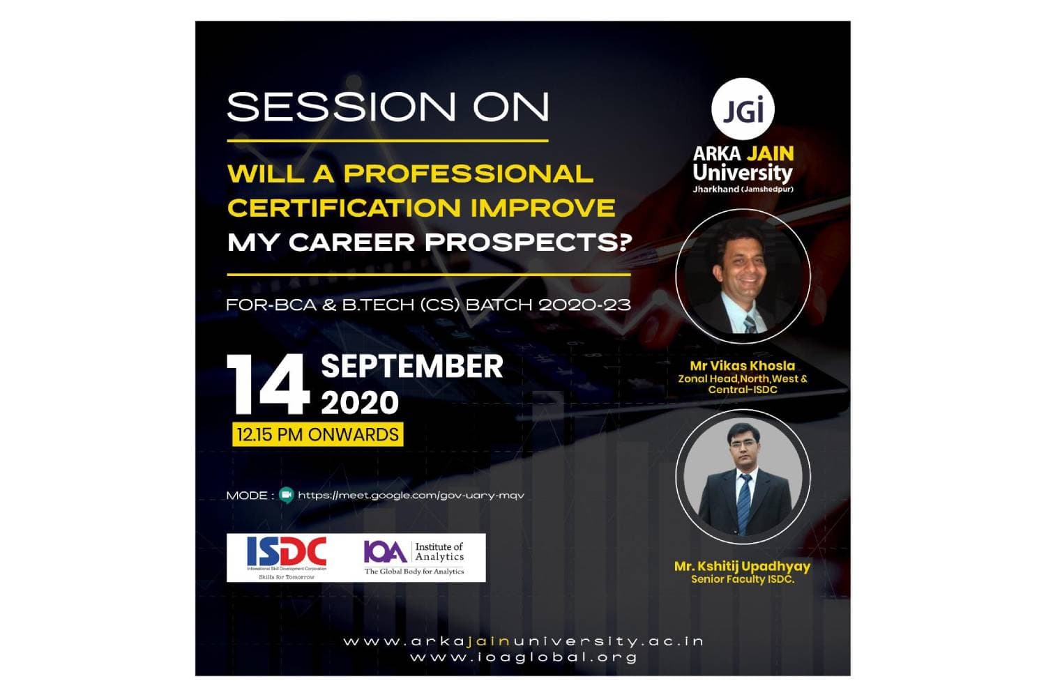 Session on Will a professional certification improve my career prospects