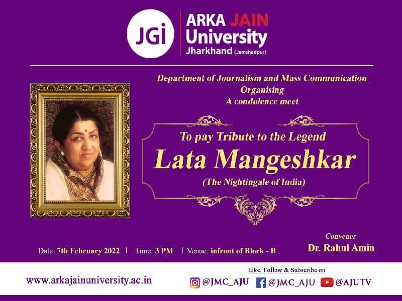 To Pay Tribute To The Legend Lata Mangeshkar