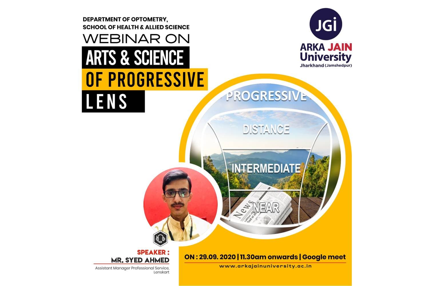 “Webinar On Arts & Science Of Progressive Lens”