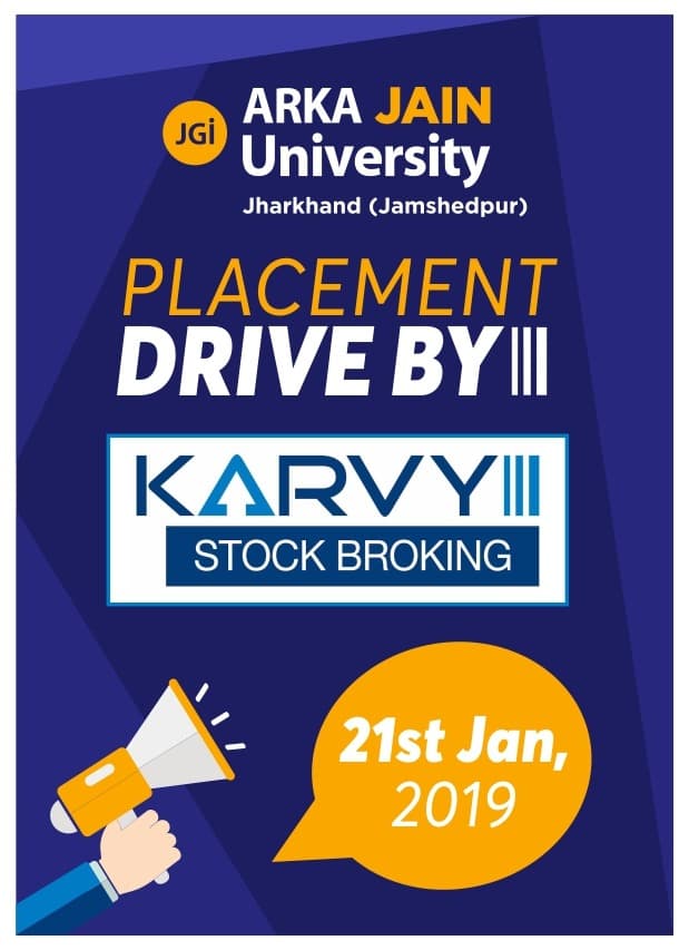 Placement Drive By Karvy Stock Broking 21st Jan 2019