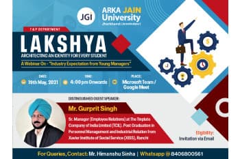 Webinar on Industry Expectation From Young Managers