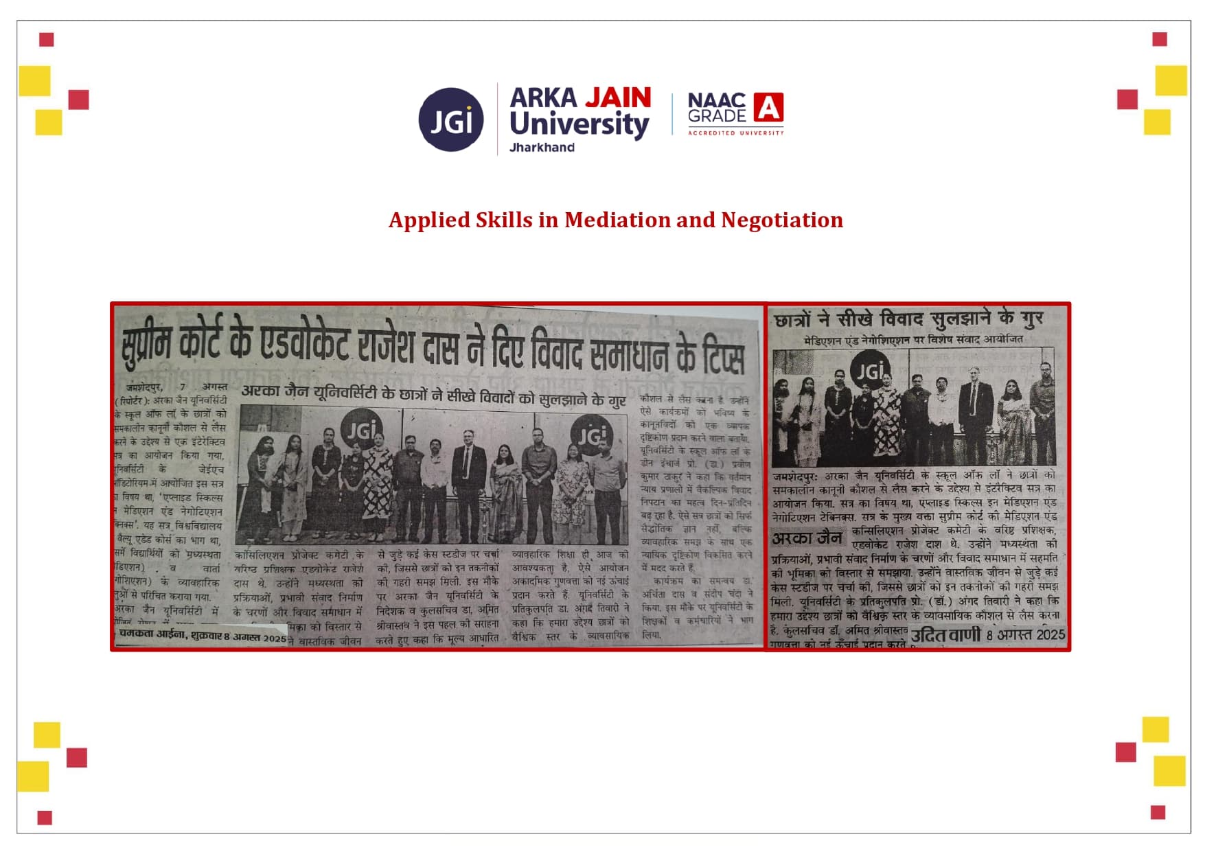 Applied Skills in Mediation and Negotiation