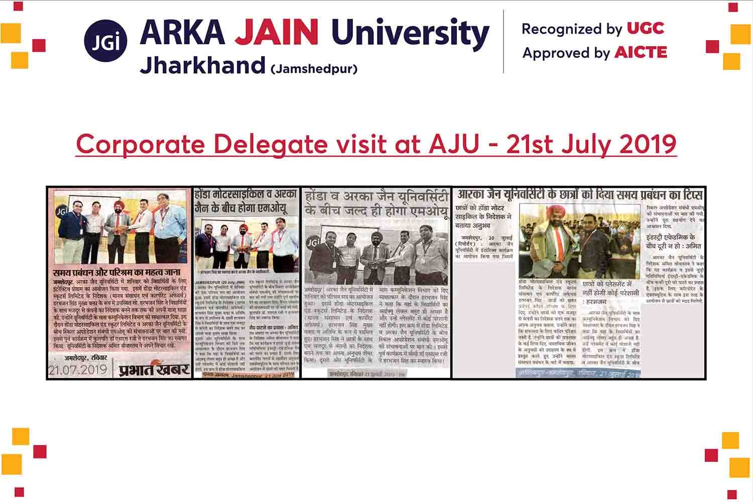 Corporate Delegate Visit at AJU