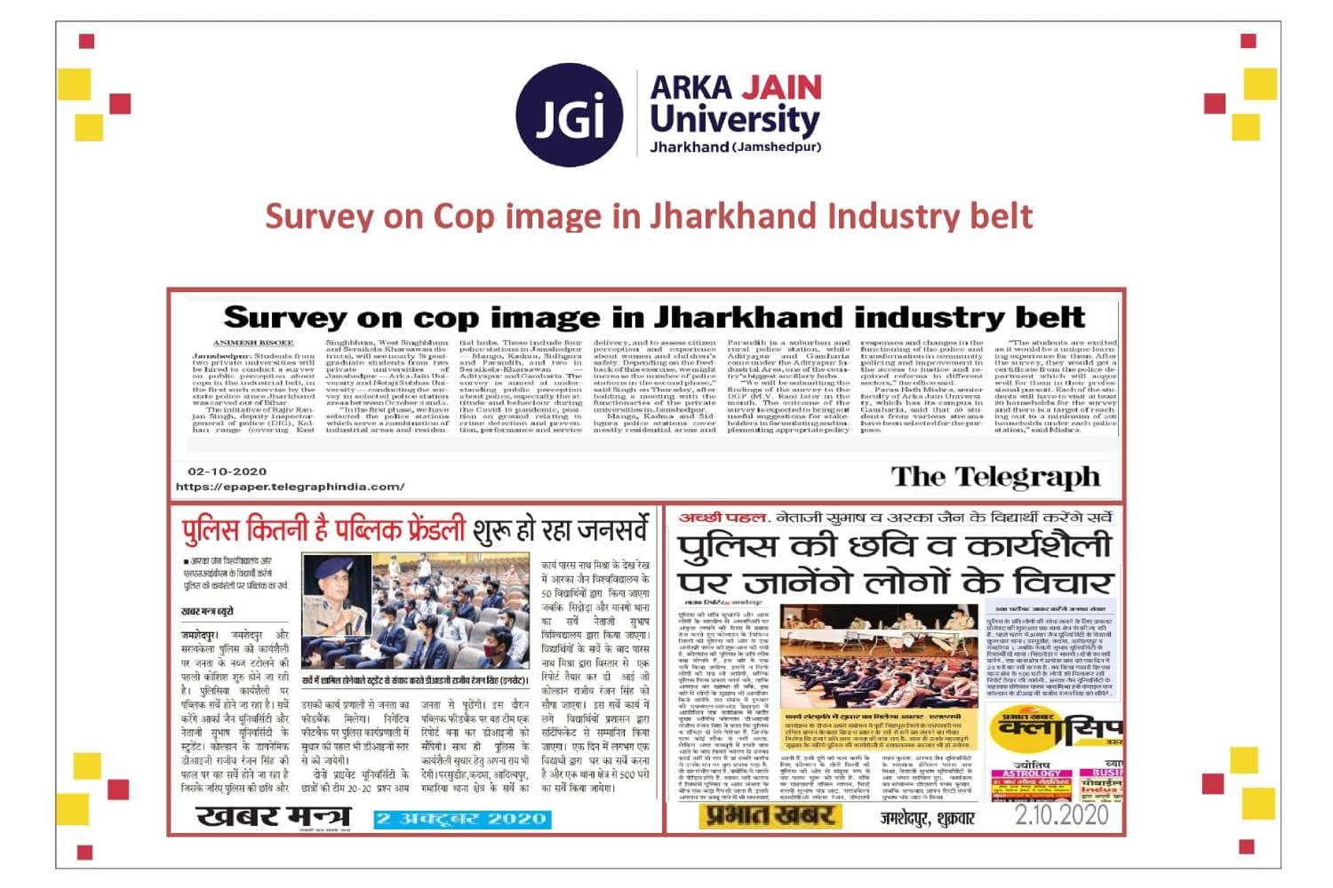 Survey on Cop image in Jharkhand Industry belt