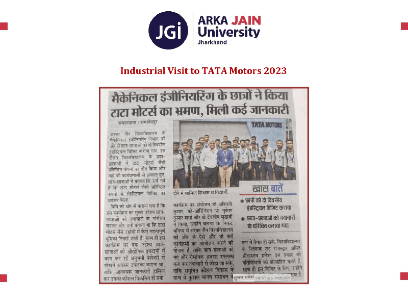 Industrial Visit to TATA Motors 2023
