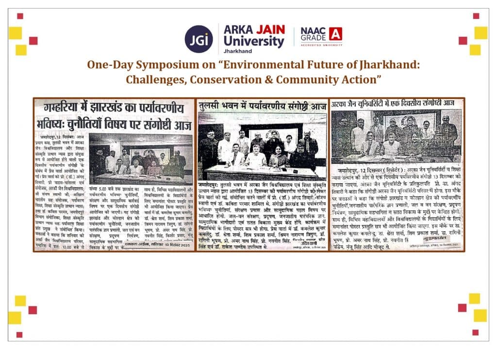 One-Day Symposium on “Environmental Future of Jharkhand: Challenges, Conservation & Community Action”