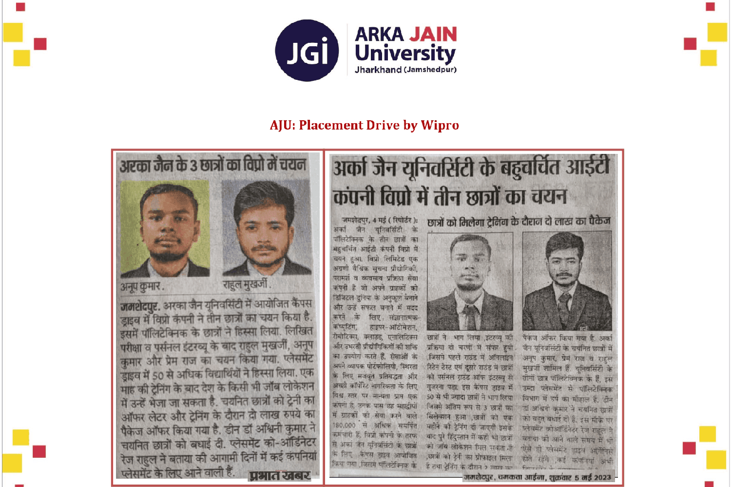 Placement Drive By Wipro