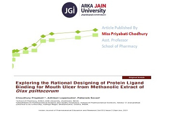 Exploring the Rational Designing of Protein-Ligand Binding for Mouth Ulcer from Methanolic Extract of Olaxpsittacorum