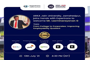 Webinar On "From College To Corporates Improving Employability Quotient"