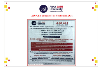 AJU CET Entrance Test Notification 2021 350x233