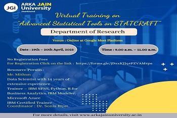Virtual Training on ‘Advanced Statistical Tools on STATCRAFT’ (1) - 350x233