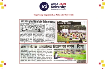 Yoga Camp Organized At Arka Jain University 350x233